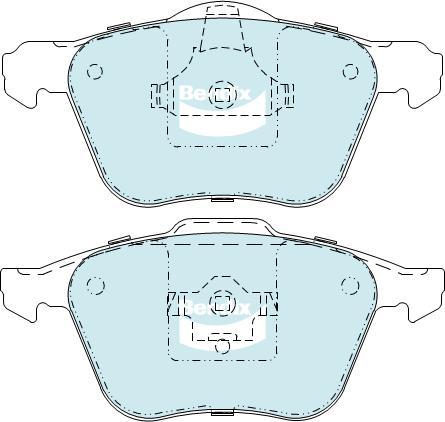 BENDIX DB1658 4WD - Тормозные колодки, дисковые, комплект autodnr.net