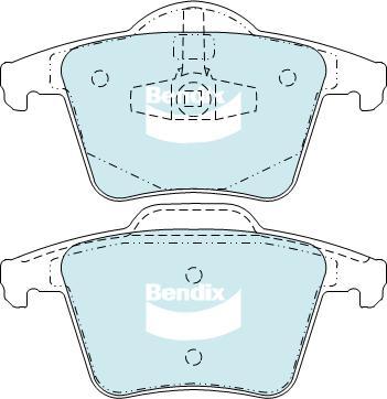 BENDIX DB1659 4WD - Тормозные колодки, дисковые, комплект autodnr.net