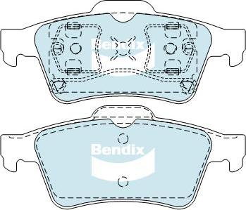 BENDIX DB1665 GCT - Тормозные колодки, дисковые, комплект autodnr.net