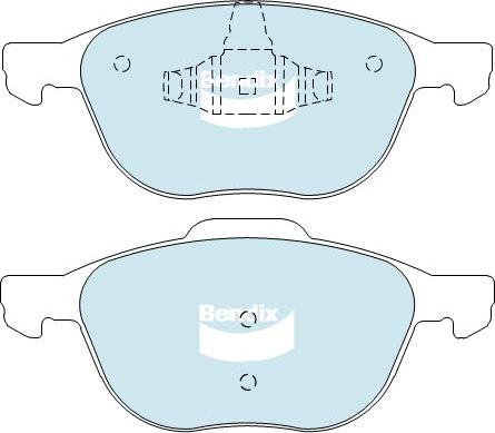 BENDIX DB1679 GCT - Тормозные колодки, дисковые, комплект autodnr.net