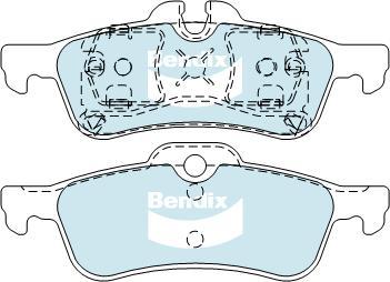 BENDIX DB1687 GCT - Тормозные колодки, дисковые, комплект autodnr.net