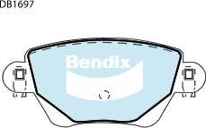 BENDIX DB1697 GCT - Тормозные колодки, дисковые, комплект autodnr.net