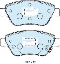 BENDIX DB1712 GCT - Тормозные колодки, дисковые, комплект autodnr.net