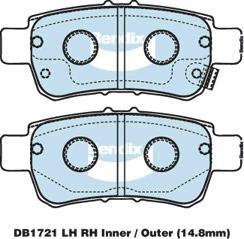 BENDIX DB1721 GCT - Гальмівні колодки, дискові гальма autocars.com.ua