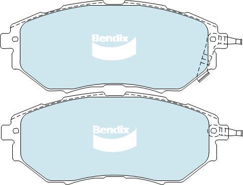 BENDIX DB1722 MKT - Тормозные колодки, дисковые, комплект autodnr.net