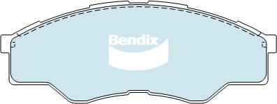 BENDIX DB1741 4WD - Тормозные колодки, дисковые, комплект avtokuzovplus.com.ua