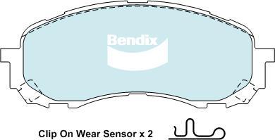 BENDIX DB1744 GCT - Тормозные колодки, дисковые, комплект autodnr.net