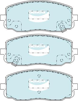 BENDIX DB1755 GCT - Тормозные колодки, дисковые, комплект avtokuzovplus.com.ua