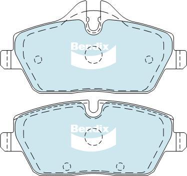 BENDIX DB1782 EURO+ - Тормозные колодки, дисковые, комплект autodnr.net