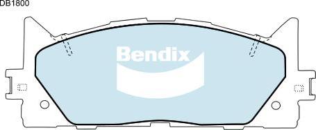 BENDIX DB1800 GCT - Гальмівні колодки, дискові гальма autocars.com.ua