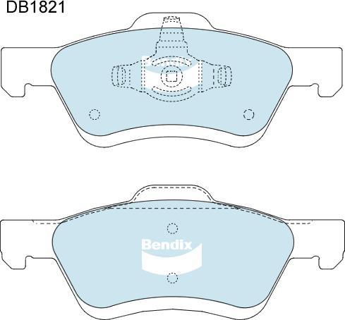 BENDIX DB1821 4WD - Гальмівні колодки, дискові гальма autocars.com.ua