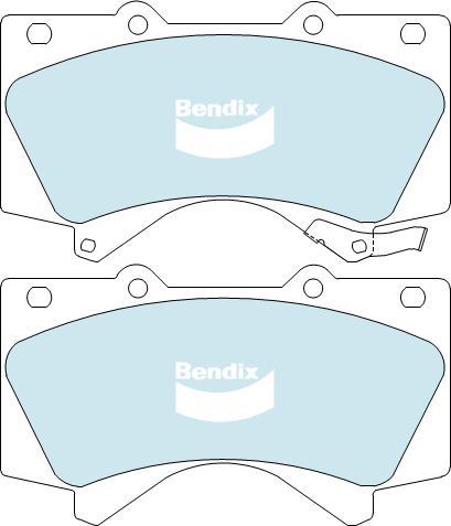 BENDIX DB1838 4WD - Тормозные колодки, дисковые, комплект autodnr.net