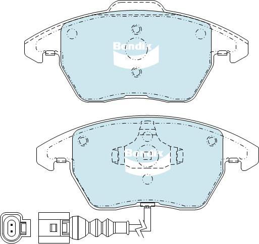 BENDIX DB1849 4WD - Тормозные колодки, дисковые, комплект autodnr.net