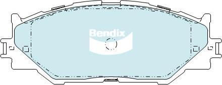 BENDIX DB1852 GCT - Тормозные колодки, дисковые, комплект avtokuzovplus.com.ua