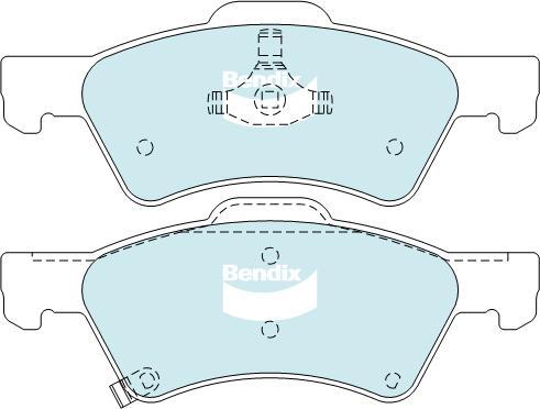 BENDIX DB1901 GCT - Тормозные колодки, дисковые, комплект autodnr.net