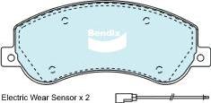 BENDIX DB1915 4WD - Тормозные колодки, дисковые, комплект autodnr.net