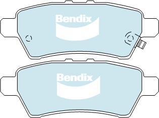 BENDIX DB1919 GCT - Тормозные колодки, дисковые, комплект avtokuzovplus.com.ua