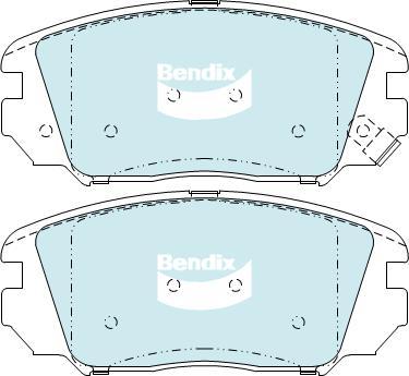 BENDIX DB1924 GCT - Тормозные колодки, дисковые, комплект autodnr.net