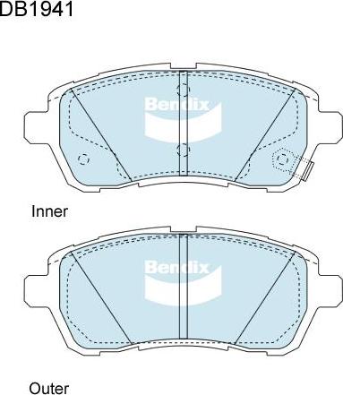BENDIX DB1941 4WD - Тормозные колодки, дисковые, комплект autodnr.net