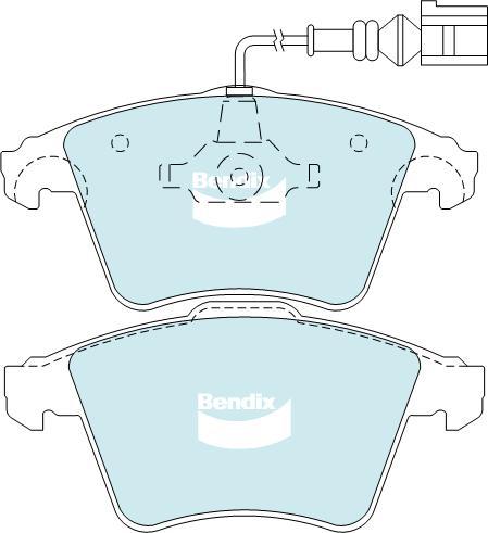 BENDIX DB1947 GCT - Тормозные колодки, дисковые, комплект autodnr.net