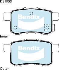 BENDIX DB1953 GCT - Тормозные колодки, дисковые, комплект autodnr.net