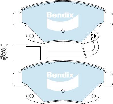 BENDIX DB1968 GCT - Тормозные колодки, дисковые, комплект avtokuzovplus.com.ua