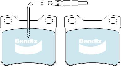 BENDIX DB1988 EURO+ - Тормозные колодки, дисковые, комплект autodnr.net