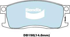 BENDIX DB198 GCT - Тормозные колодки, дисковые, комплект avtokuzovplus.com.ua