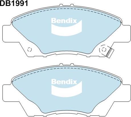 BENDIX DB1991 GCT - Тормозные колодки, дисковые, комплект autodnr.net