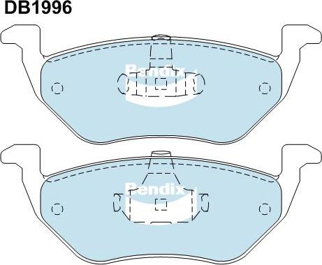 BENDIX DB1996 4WD - Тормозные колодки, дисковые, комплект autodnr.net