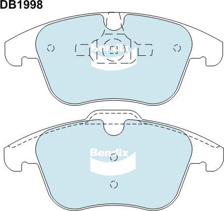 BENDIX DB1998 4WD - Тормозные колодки, дисковые, комплект autodnr.net