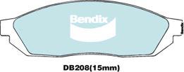 BENDIX DB208 GCT - Тормозные колодки, дисковые, комплект avtokuzovplus.com.ua