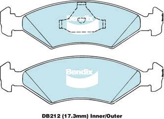 BENDIX DB212 GCT - Тормозные колодки, дисковые, комплект autodnr.net