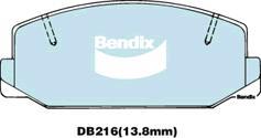 BENDIX DB216 GCT - Тормозные колодки, дисковые, комплект autodnr.net