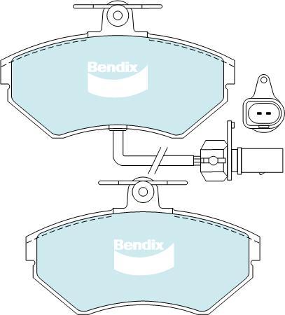 BENDIX DB2193 EURO+ - Тормозные колодки, дисковые, комплект autodnr.net