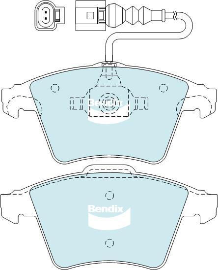 BENDIX DB2199 MKT - Тормозные колодки, дисковые, комплект autodnr.net