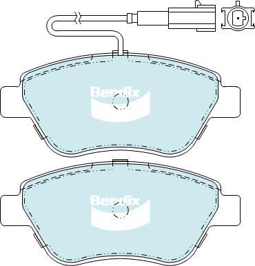 BENDIX DB2258 GCT - Тормозные колодки, дисковые, комплект autodnr.net