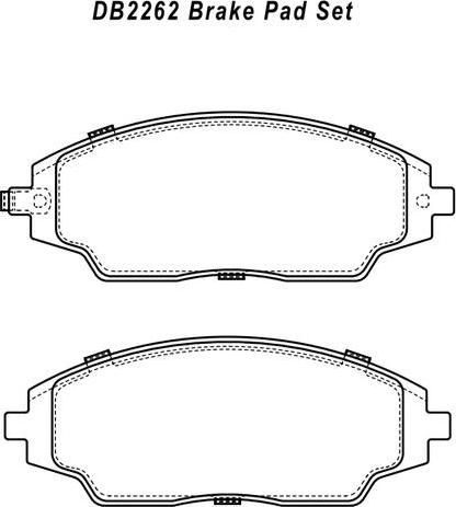 BENDIX DB2262 GCT - Тормозные колодки, дисковые, комплект autodnr.net