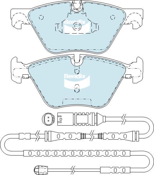 BENDIX DB2295 EURO+ - Тормозные колодки, дисковые, комплект autodnr.net