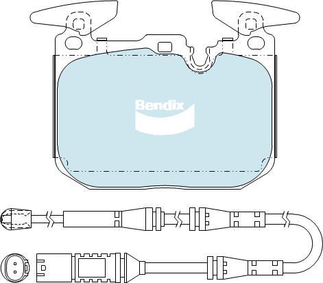 BENDIX DB2299 EURO+ - Тормозные колодки, дисковые, комплект avtokuzovplus.com.ua