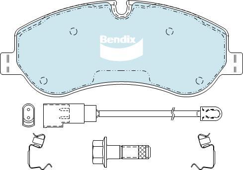 BENDIX DB2328 MKT - Тормозные колодки, дисковые, комплект avtokuzovplus.com.ua