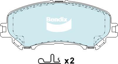 BENDIX DB2345 4WD - Тормозные колодки, дисковые, комплект avtokuzovplus.com.ua