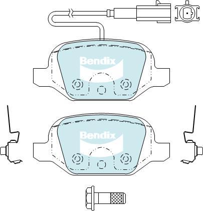 BENDIX DB2381 GCT - Тормозные колодки, дисковые, комплект autodnr.net