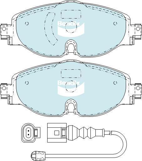 BENDIX DB2383 MKT - Тормозные колодки, дисковые, комплект autodnr.net