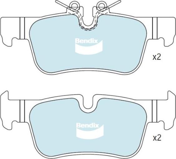 BENDIX DB2385 EURO+ - Тормозные колодки, дисковые, комплект avtokuzovplus.com.ua