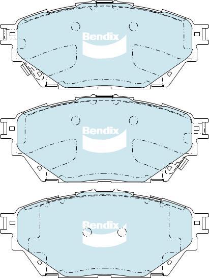 BENDIX DB2423 MKT - Тормозные колодки, дисковые, комплект avtokuzovplus.com.ua