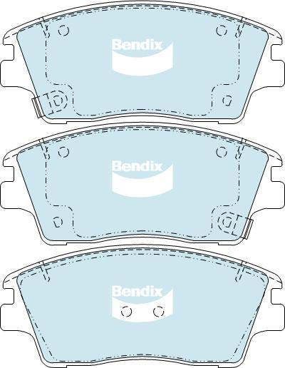 BENDIX DB2424 GCT - Гальмівні колодки, дискові гальма autocars.com.ua