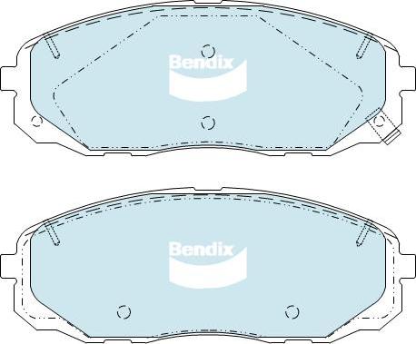 BENDIX DB2454 4WD - Гальмівні колодки, дискові гальма autocars.com.ua