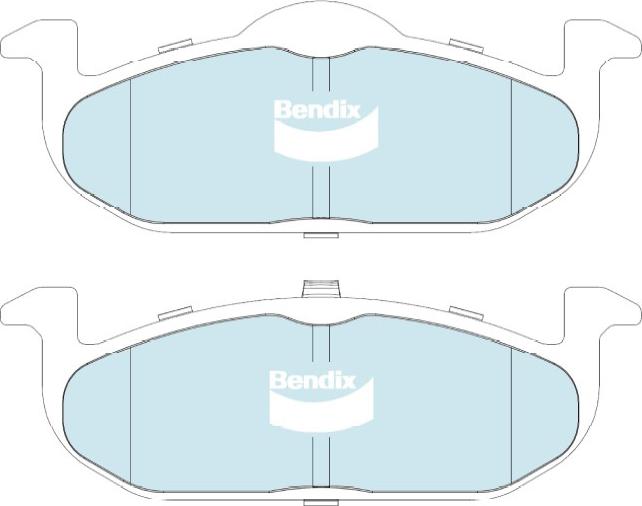 BENDIX DB2458 UP - Гальмівні колодки, дискові гальма autocars.com.ua