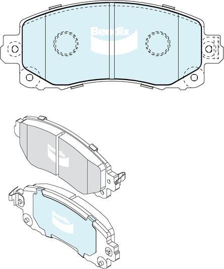 BENDIX DB2480 4WD - Тормозные колодки, дисковые, комплект avtokuzovplus.com.ua